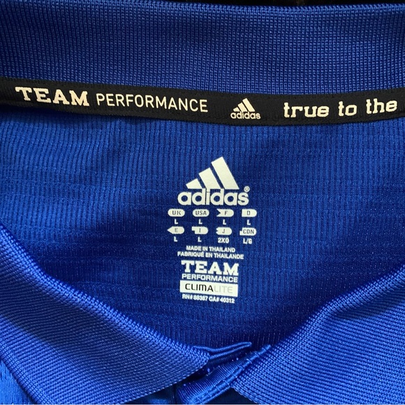 Adidas Royal Blue Polo Golf Shirt - Picture 2 of 6